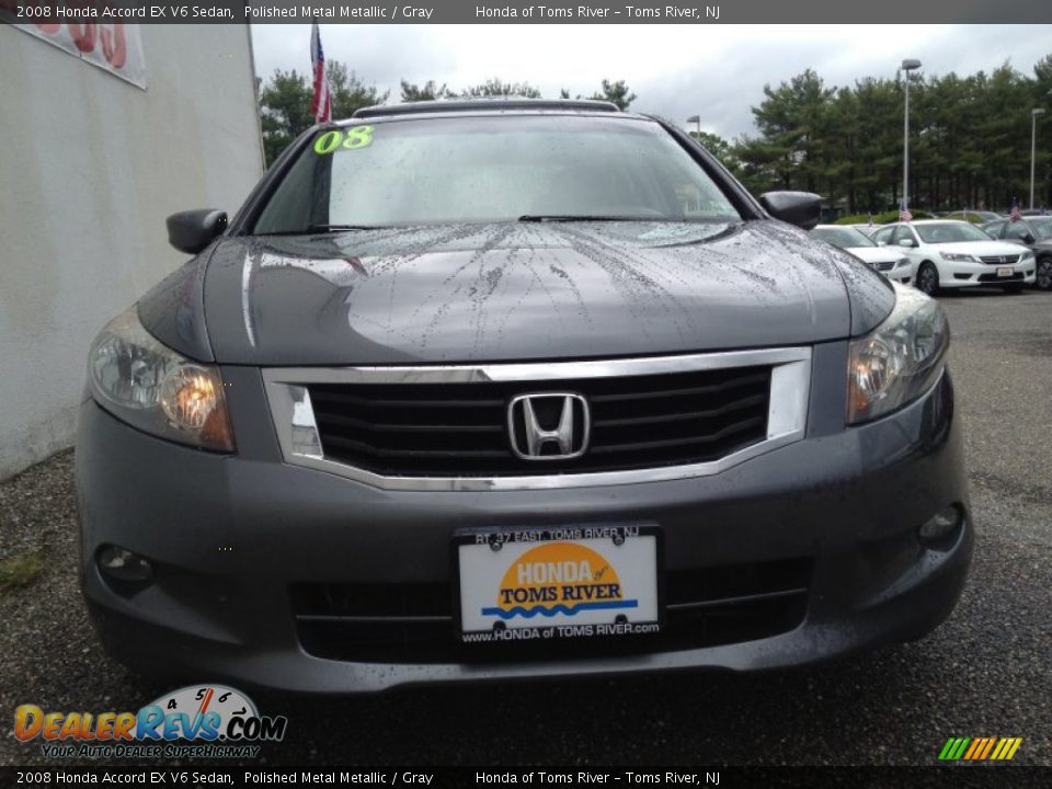 2008 Honda Accord EX V6 Sedan Polished Metal Metallic / Gray Photo #5