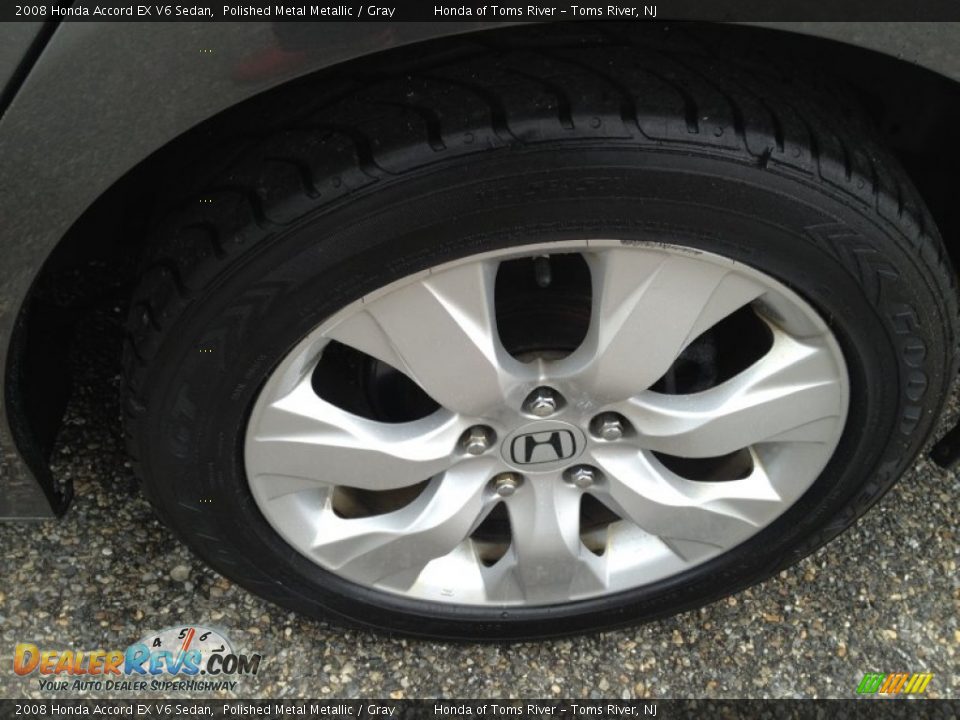 2008 Honda Accord EX V6 Sedan Polished Metal Metallic / Gray Photo #9