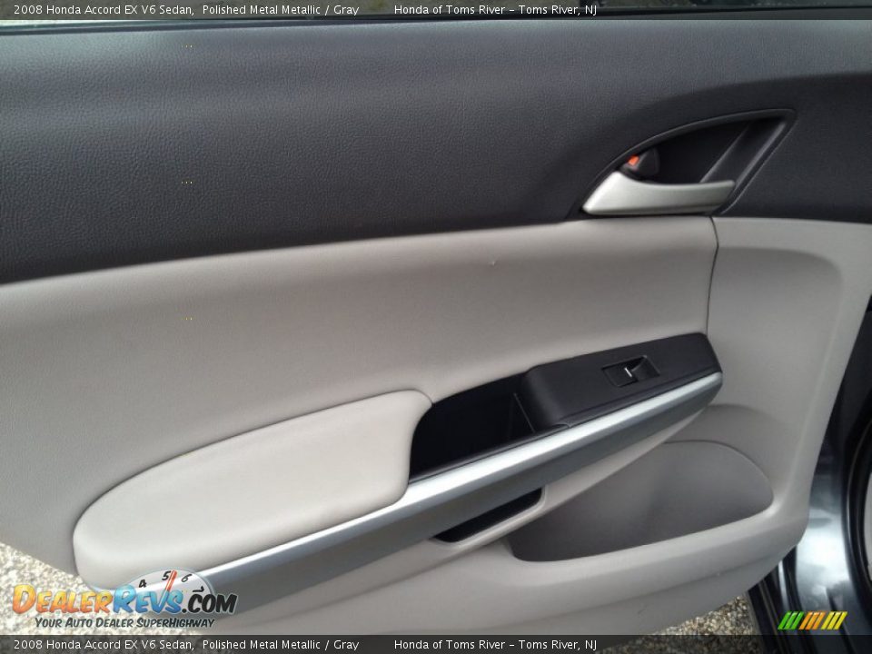 2008 Honda Accord EX V6 Sedan Polished Metal Metallic / Gray Photo #10