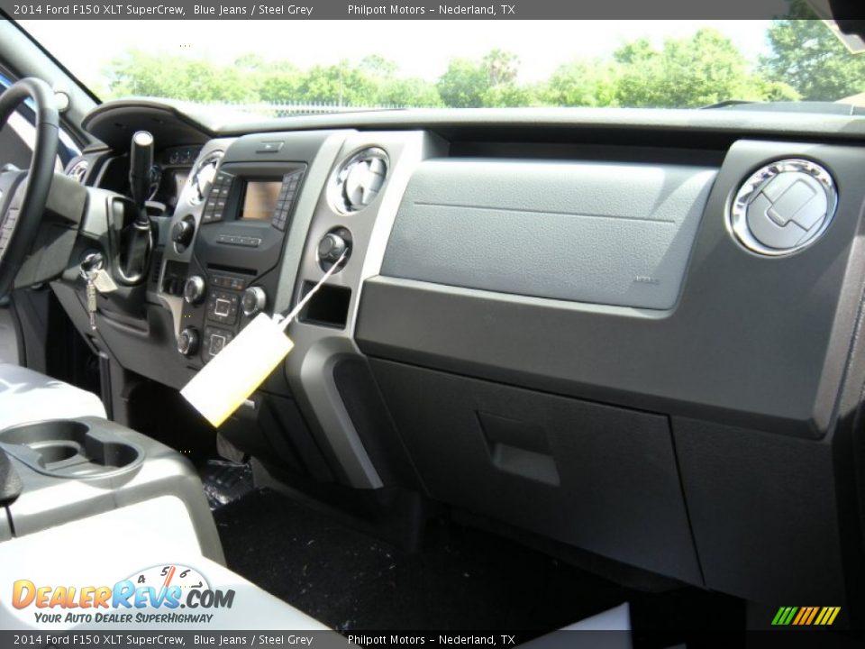 2014 Ford F150 XLT SuperCrew Blue Jeans / Steel Grey Photo #19