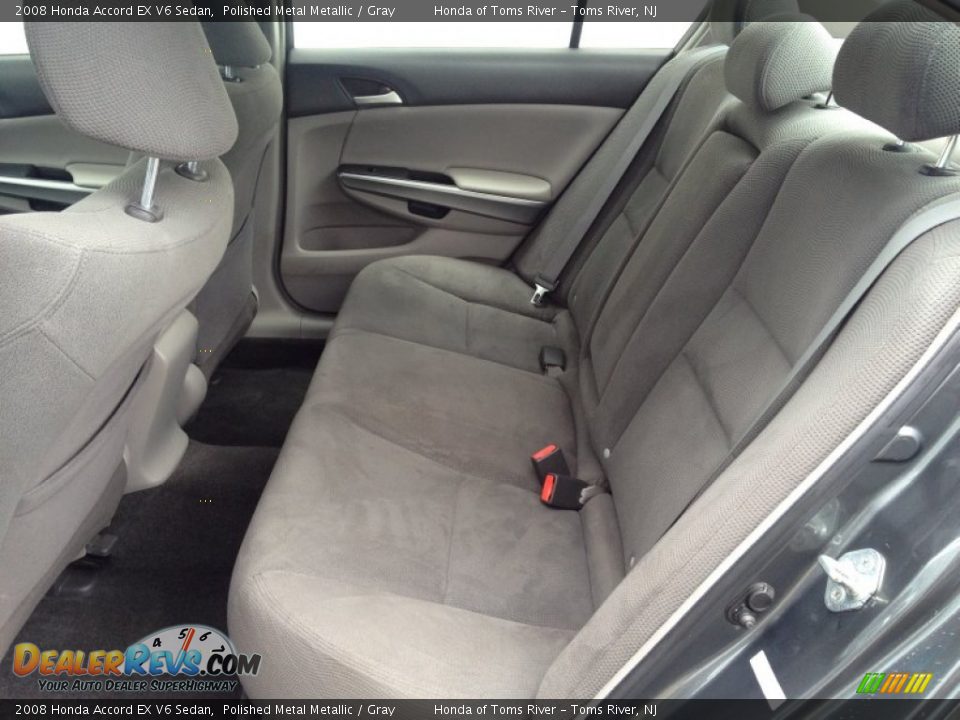 2008 Honda Accord EX V6 Sedan Polished Metal Metallic / Gray Photo #11