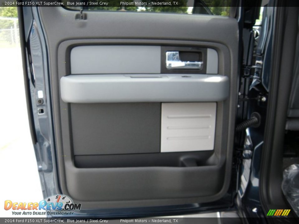 2014 Ford F150 XLT SuperCrew Blue Jeans / Steel Grey Photo #21