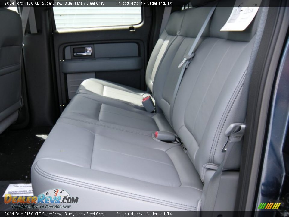 2014 Ford F150 XLT SuperCrew Blue Jeans / Steel Grey Photo #22