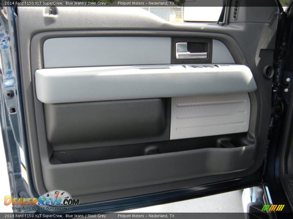 2014 Ford F150 XLT SuperCrew Blue Jeans / Steel Grey Photo #23