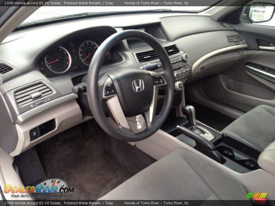 2008 Honda Accord EX V6 Sedan Polished Metal Metallic / Gray Photo #15