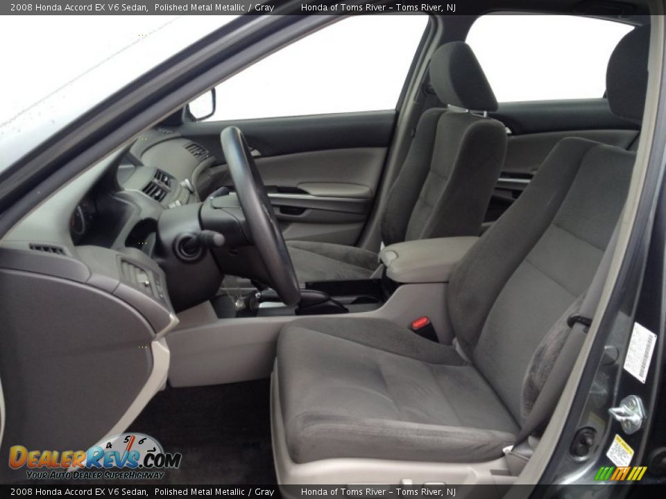 2008 Honda Accord EX V6 Sedan Polished Metal Metallic / Gray Photo #16