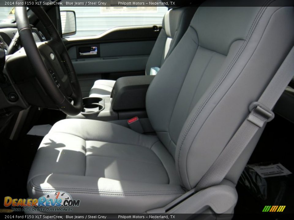 2014 Ford F150 XLT SuperCrew Blue Jeans / Steel Grey Photo #25