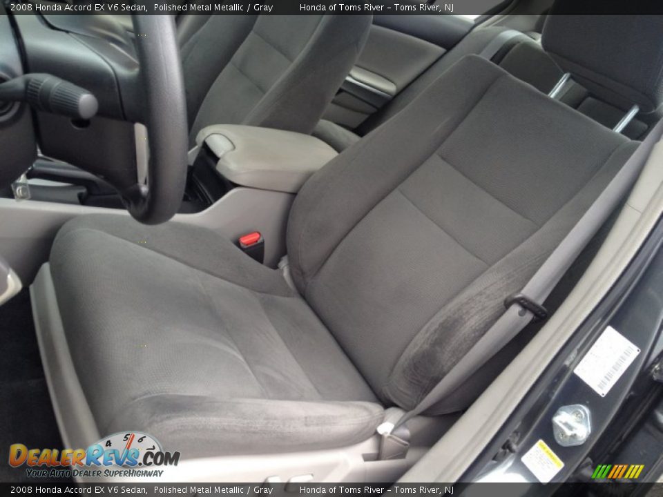 2008 Honda Accord EX V6 Sedan Polished Metal Metallic / Gray Photo #17