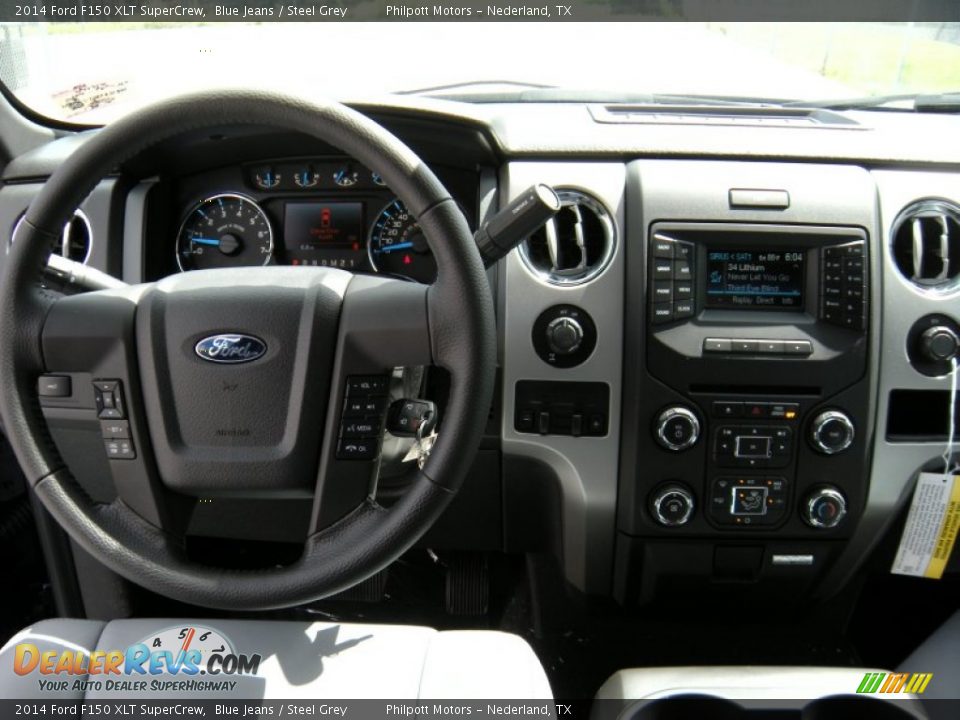 2014 Ford F150 XLT SuperCrew Blue Jeans / Steel Grey Photo #27