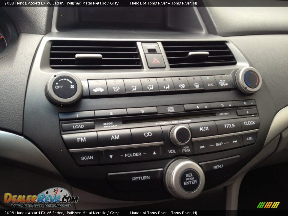 2008 Honda Accord EX V6 Sedan Polished Metal Metallic / Gray Photo #20
