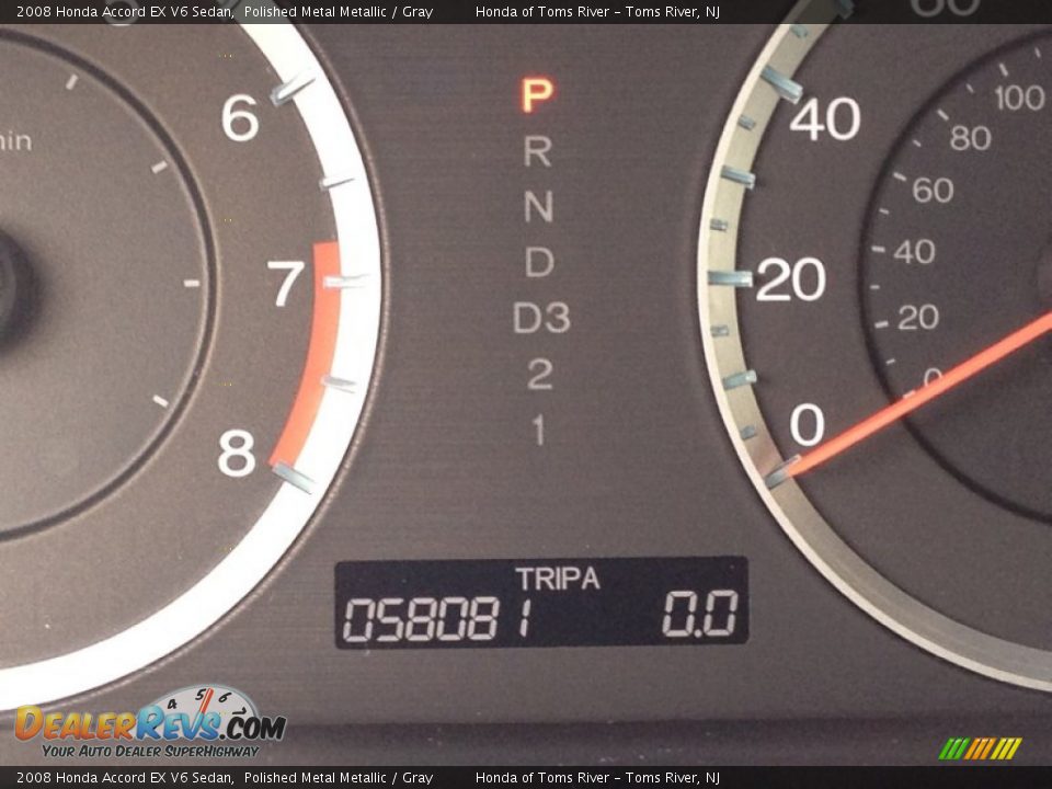 2008 Honda Accord EX V6 Sedan Polished Metal Metallic / Gray Photo #21