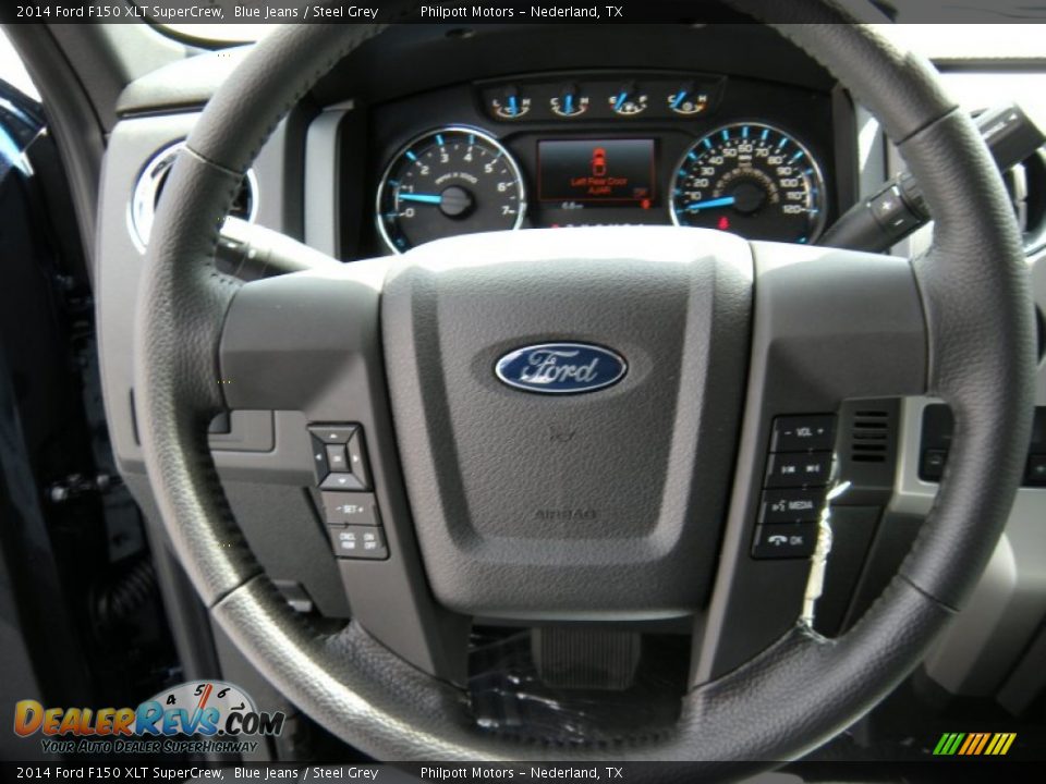 2014 Ford F150 XLT SuperCrew Blue Jeans / Steel Grey Photo #33