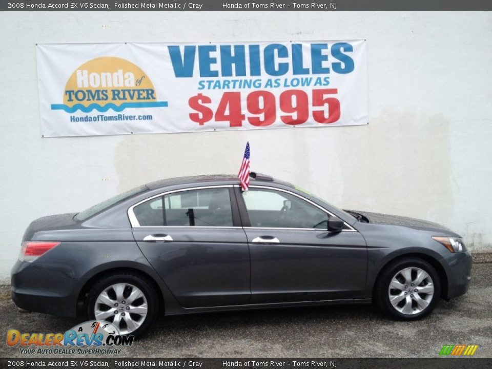 2008 Honda Accord EX V6 Sedan Polished Metal Metallic / Gray Photo #27