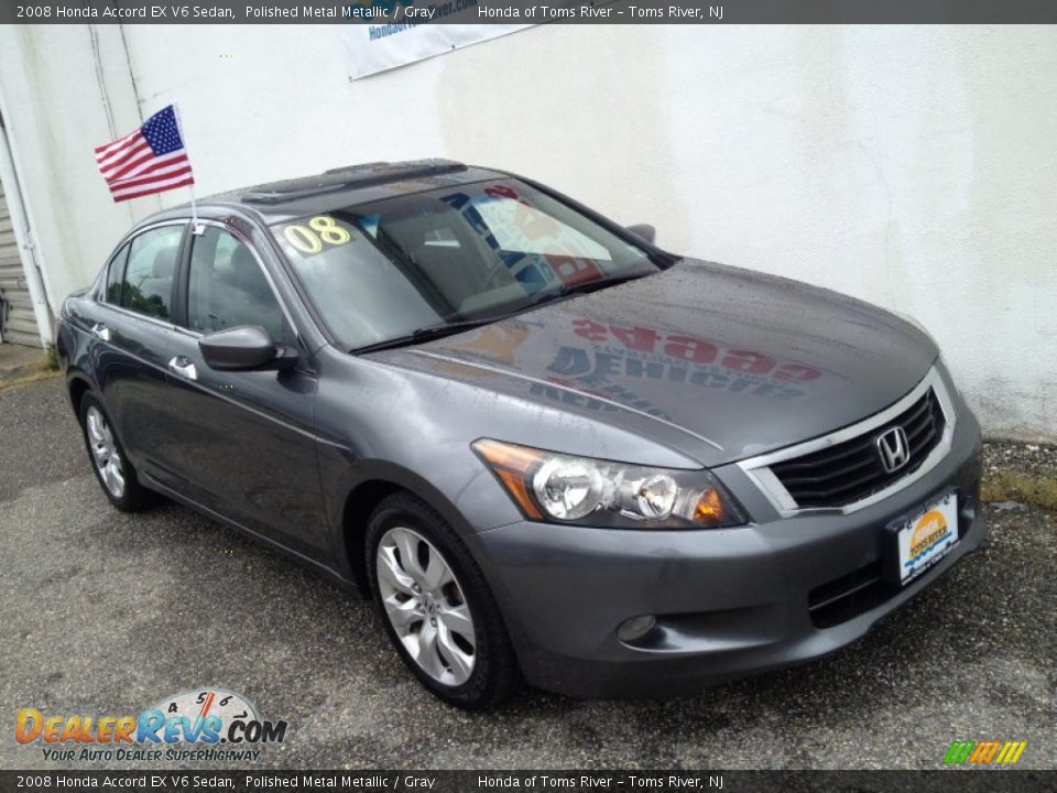 2008 Honda Accord EX V6 Sedan Polished Metal Metallic / Gray Photo #32