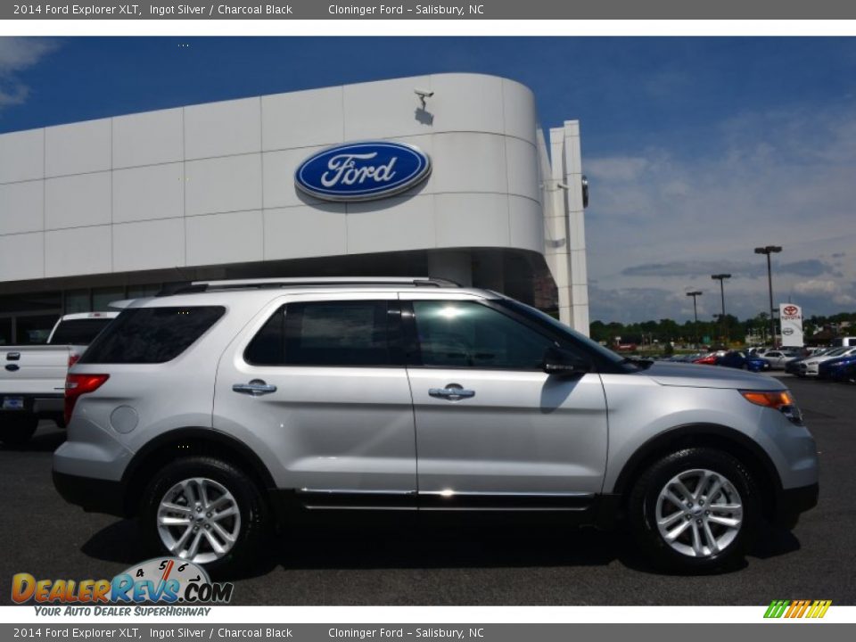 2014 Ford Explorer XLT Ingot Silver / Charcoal Black Photo #2