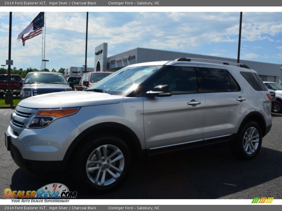 2014 Ford Explorer XLT Ingot Silver / Charcoal Black Photo #3