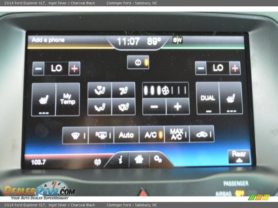 2014 Ford Explorer XLT Ingot Silver / Charcoal Black Photo #16