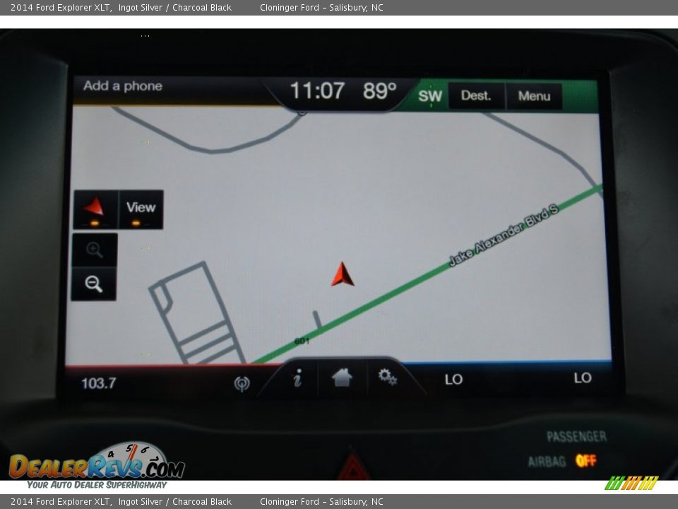 2014 Ford Explorer XLT Ingot Silver / Charcoal Black Photo #17