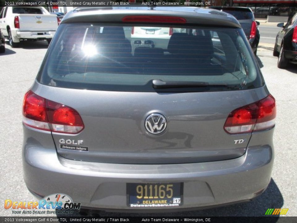 2013 Volkswagen Golf 4 Door TDI United Gray Metallic / Titan Black Photo #5