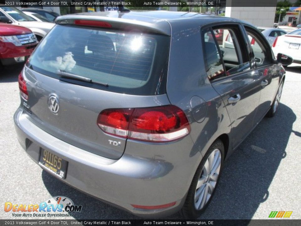 2013 Volkswagen Golf 4 Door TDI United Gray Metallic / Titan Black Photo #6