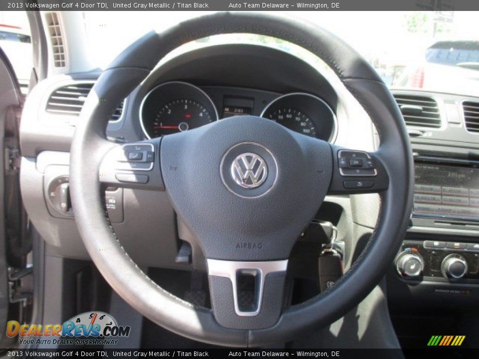 2013 Volkswagen Golf 4 Door TDI United Gray Metallic / Titan Black Photo #12