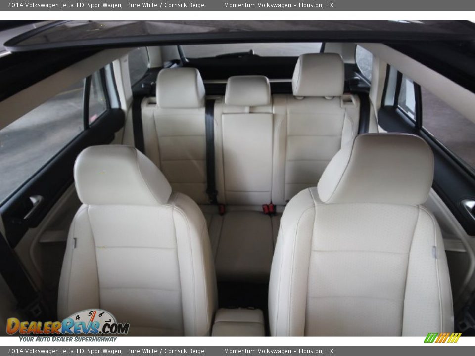 2014 Volkswagen Jetta TDI SportWagen Pure White / Cornsilk Beige Photo #9