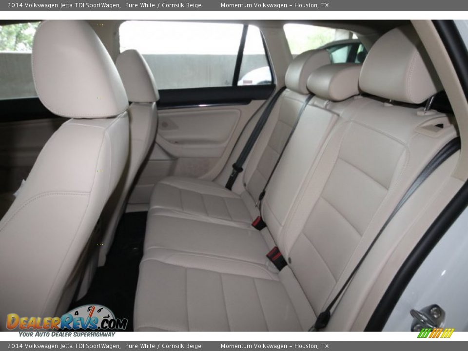 2014 Volkswagen Jetta TDI SportWagen Pure White / Cornsilk Beige Photo #13