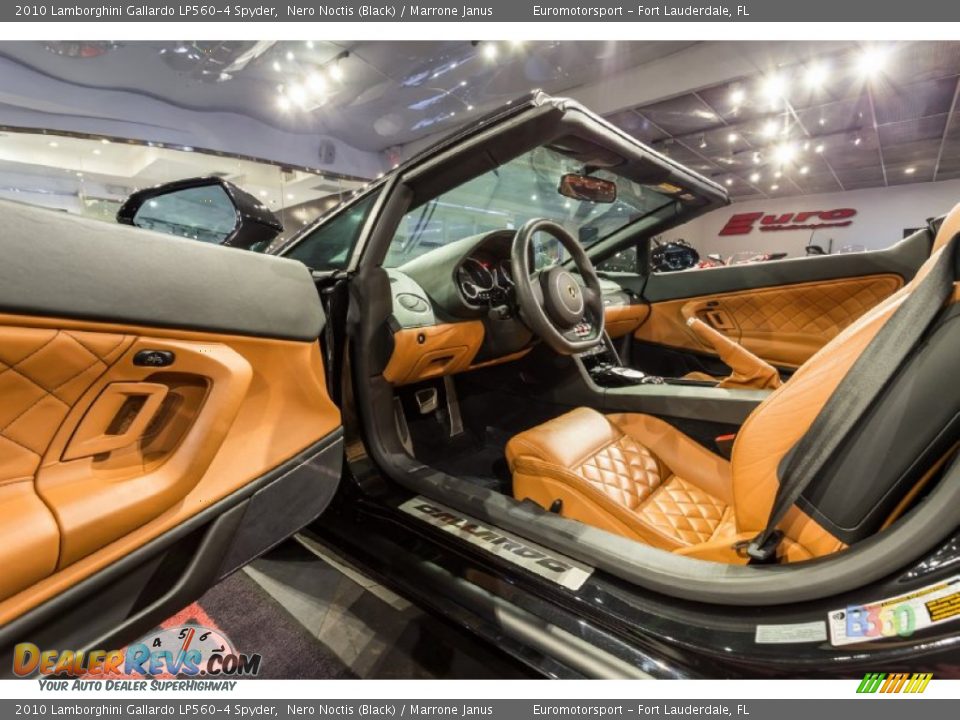 2010 Lamborghini Gallardo LP560-4 Spyder Nero Noctis (Black) / Marrone Janus Photo #3