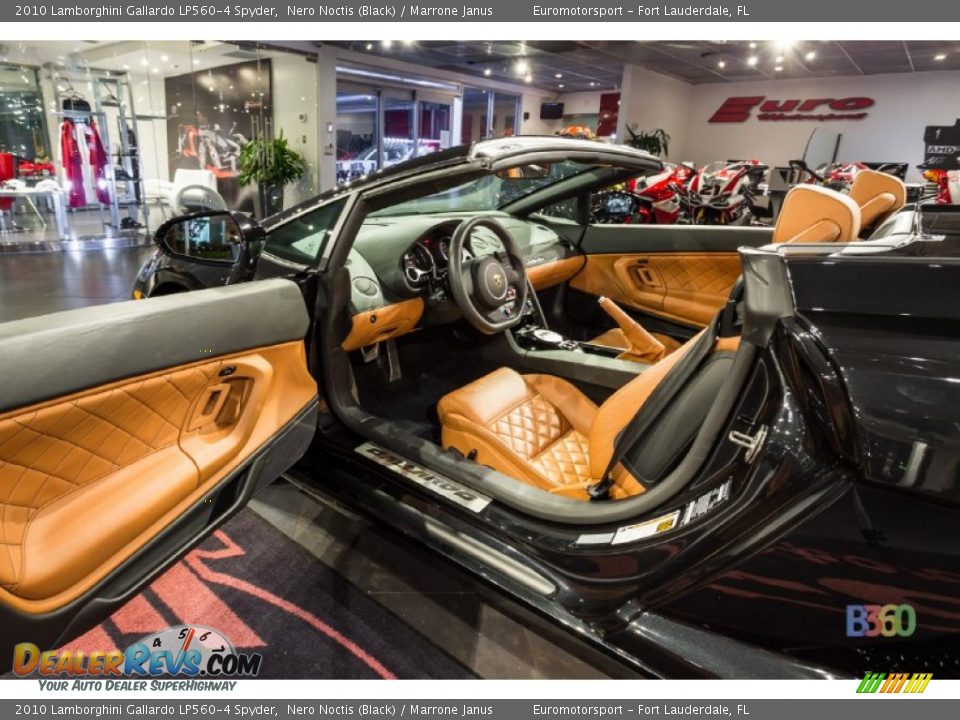 2010 Lamborghini Gallardo LP560-4 Spyder Nero Noctis (Black) / Marrone Janus Photo #4