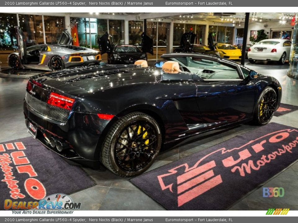 2010 Lamborghini Gallardo LP560-4 Spyder Nero Noctis (Black) / Marrone Janus Photo #7