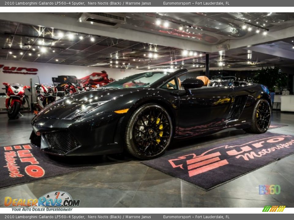 2010 Lamborghini Gallardo LP560-4 Spyder Nero Noctis (Black) / Marrone Janus Photo #10
