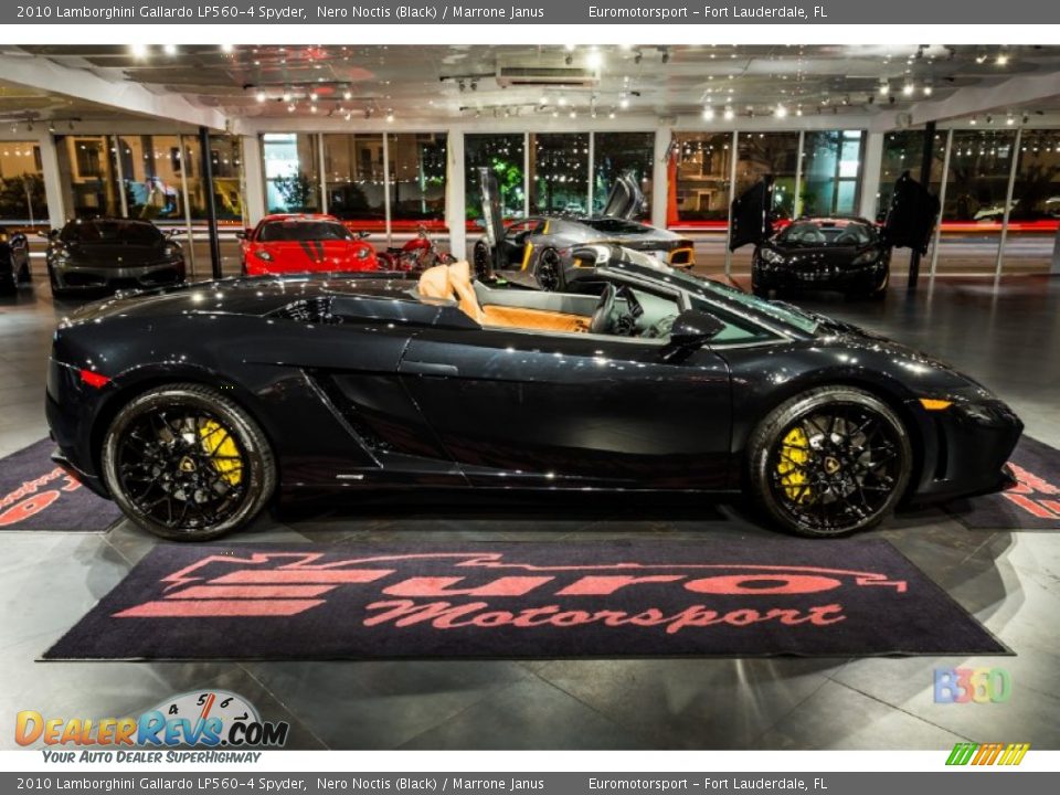 2010 Lamborghini Gallardo LP560-4 Spyder Nero Noctis (Black) / Marrone Janus Photo #11