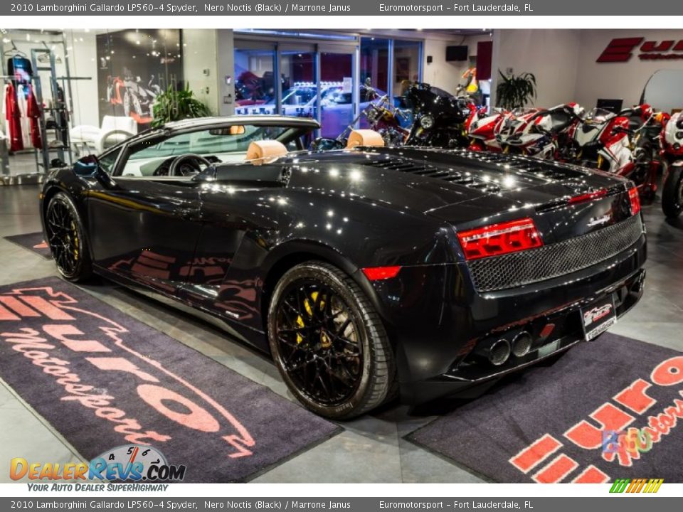 2010 Lamborghini Gallardo LP560-4 Spyder Nero Noctis (Black) / Marrone Janus Photo #13