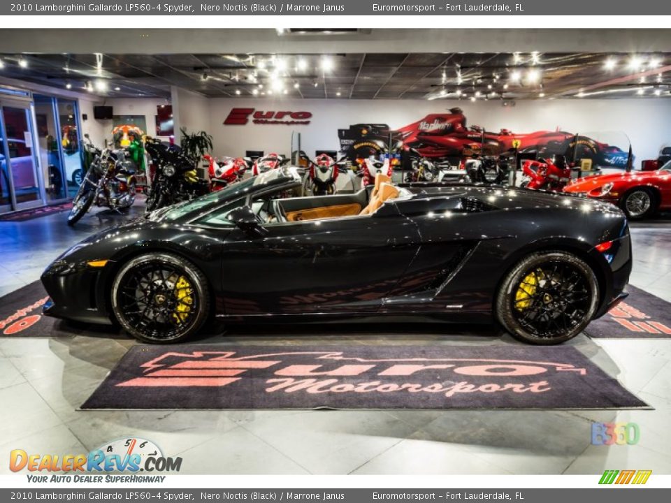 2010 Lamborghini Gallardo LP560-4 Spyder Nero Noctis (Black) / Marrone Janus Photo #14