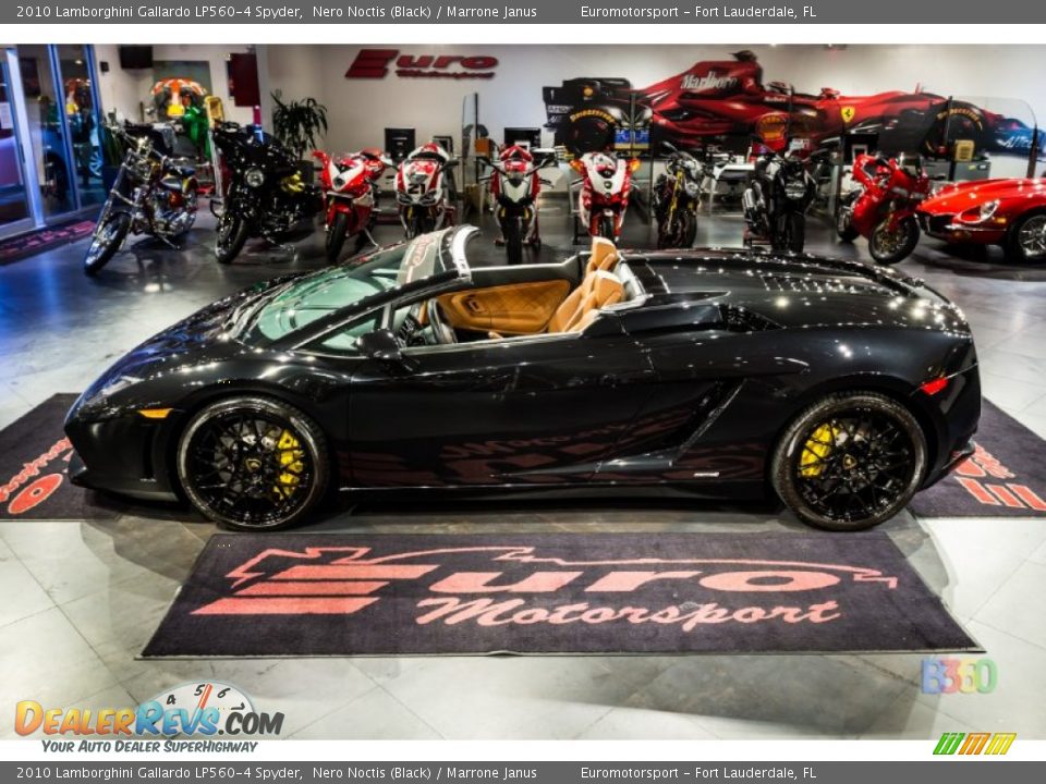 2010 Lamborghini Gallardo LP560-4 Spyder Nero Noctis (Black) / Marrone Janus Photo #15