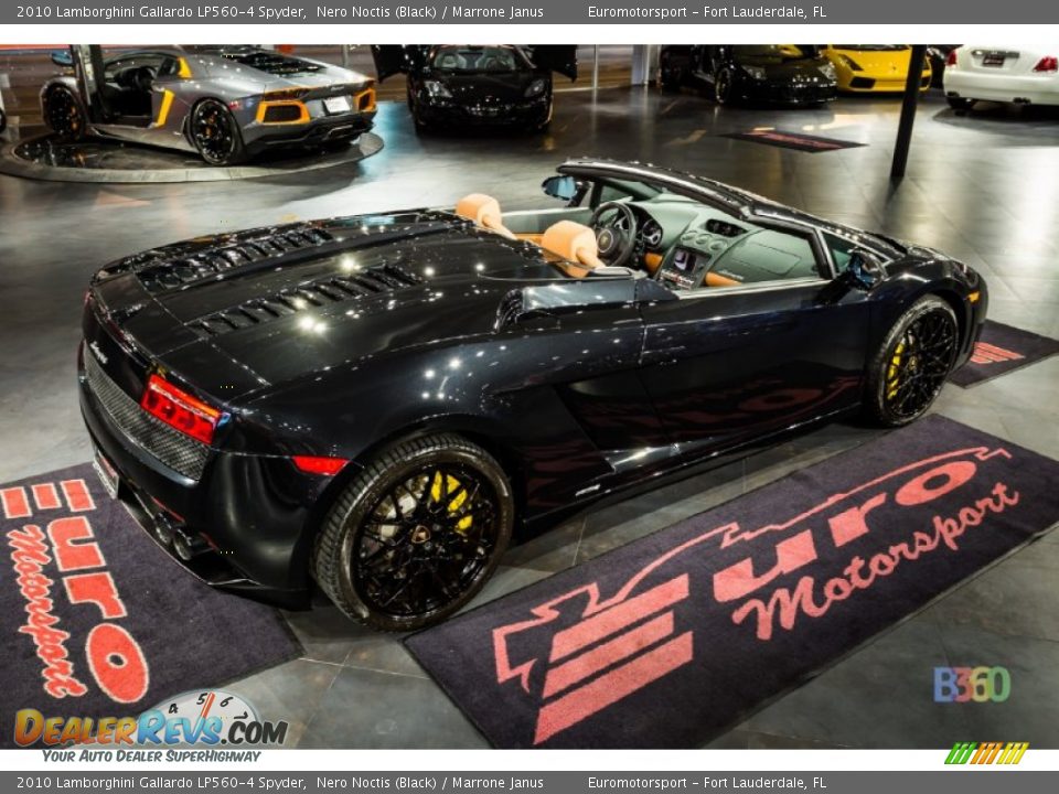 2010 Lamborghini Gallardo LP560-4 Spyder Nero Noctis (Black) / Marrone Janus Photo #21