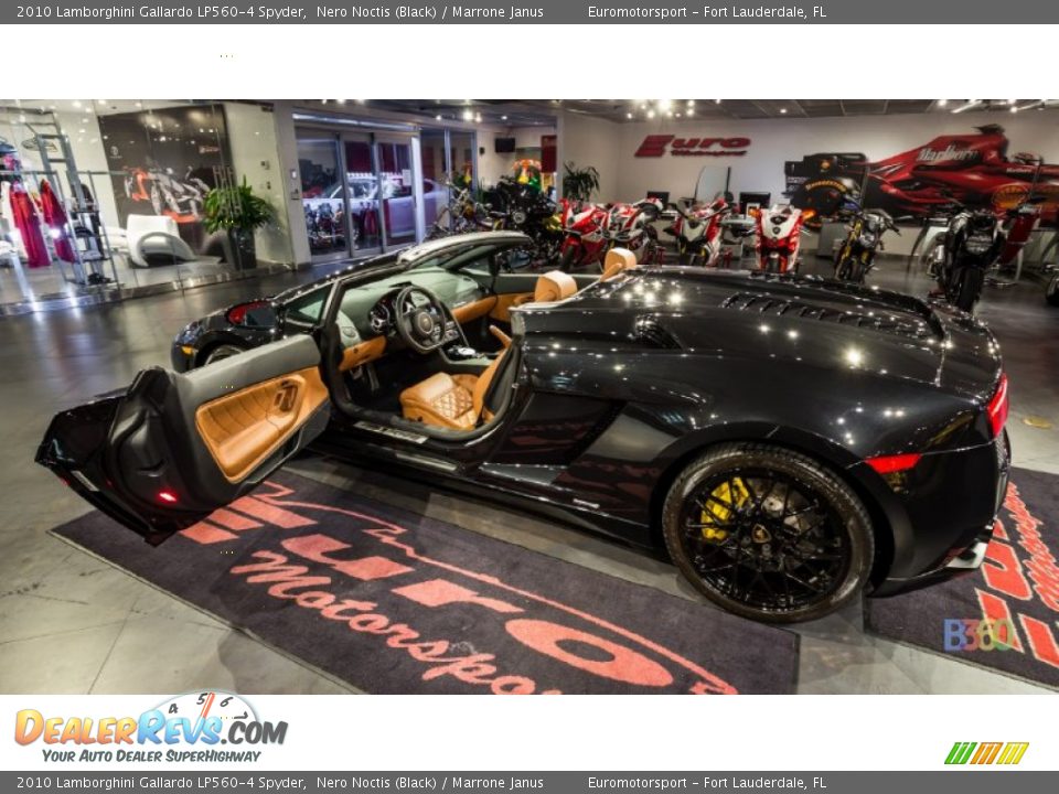 2010 Lamborghini Gallardo LP560-4 Spyder Nero Noctis (Black) / Marrone Janus Photo #23