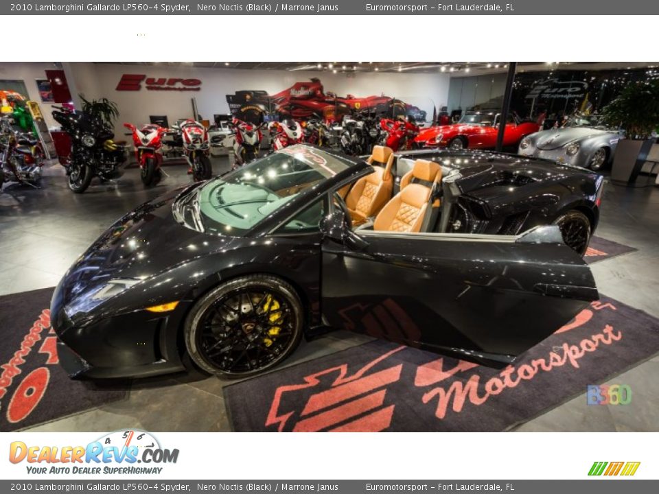 2010 Lamborghini Gallardo LP560-4 Spyder Nero Noctis (Black) / Marrone Janus Photo #24