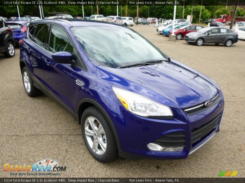 2014 Ford Escape SE 1.6L EcoBoost 4WD Deep Impact Blue / Charcoal Black Photo #2