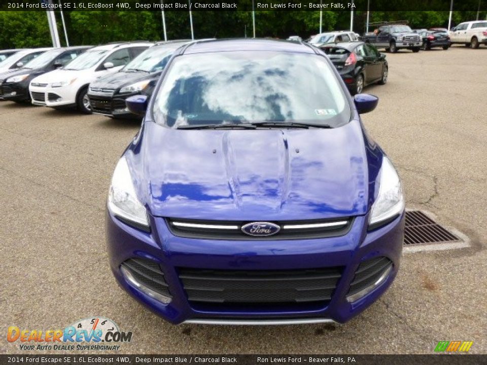 2014 Ford Escape SE 1.6L EcoBoost 4WD Deep Impact Blue / Charcoal Black Photo #3