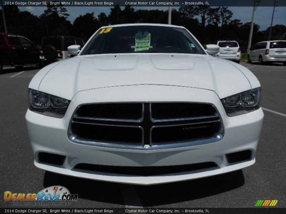 2014 Dodge Charger SE Bright White / Black/Light Frost Beige Photo #13