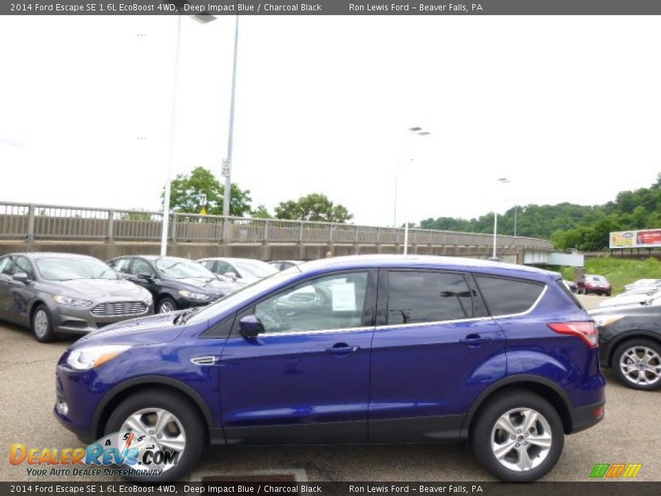 2014 Ford Escape SE 1.6L EcoBoost 4WD Deep Impact Blue / Charcoal Black Photo #5
