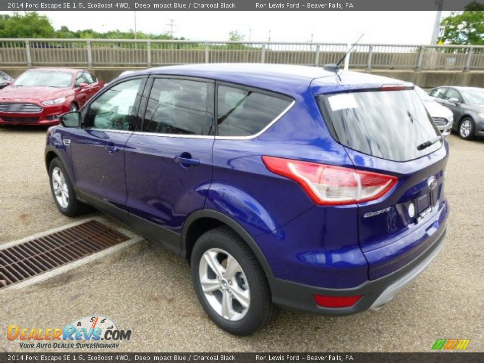 2014 Ford Escape SE 1.6L EcoBoost 4WD Deep Impact Blue / Charcoal Black Photo #6