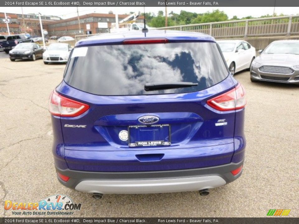 2014 Ford Escape SE 1.6L EcoBoost 4WD Deep Impact Blue / Charcoal Black Photo #7