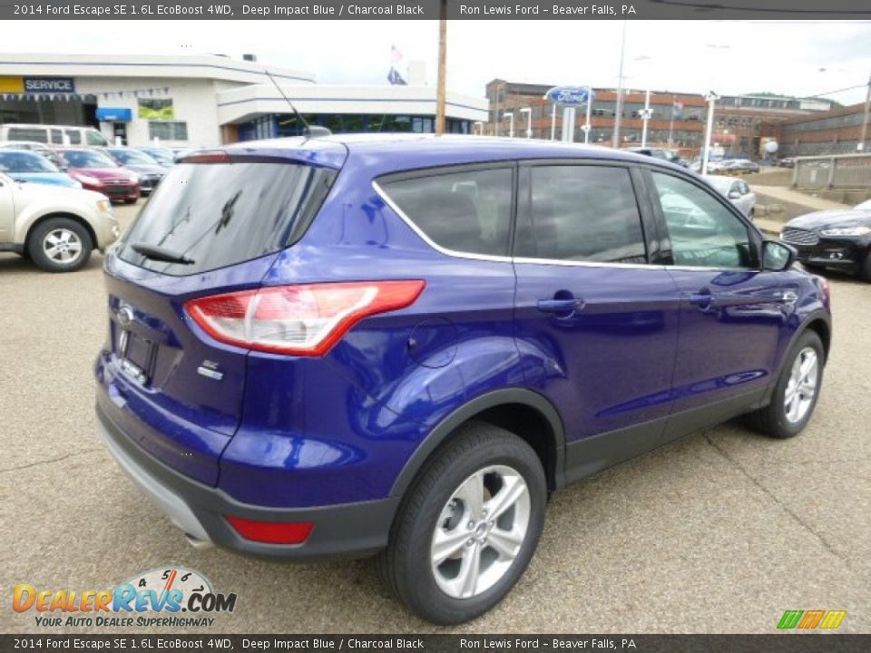 2014 Ford Escape SE 1.6L EcoBoost 4WD Deep Impact Blue / Charcoal Black Photo #8