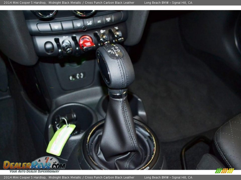2014 Mini Cooper S Hardtop Midnight Black Metallic / Cross Punch Carbon Black Leather Photo #7