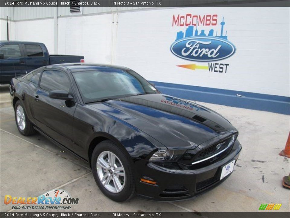 2014 Ford Mustang V6 Coupe Black / Charcoal Black Photo #16