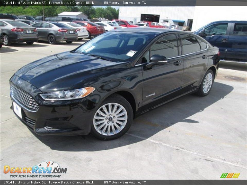 2014 Ford Fusion Hybrid SE Tuxedo Black / Charcoal Black Photo #15