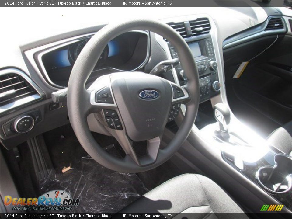 2014 Ford Fusion Hybrid SE Tuxedo Black / Charcoal Black Photo #22