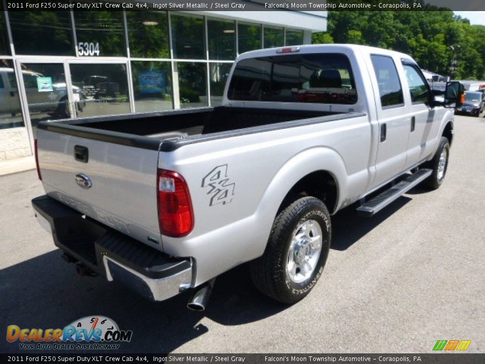 2011 Ford F250 Super Duty XLT Crew Cab 4x4 Ingot Silver Metallic / Steel Gray Photo #2